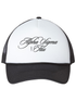Cursive Alpha Sigma Tau Black Trucker Hat