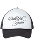 Cursive Delta Phi Epsilon Black Trucker Hat