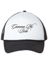 Cursive Gamma Phi Beta Black Trucker Hat