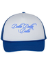 Cursive Delta Delta Delta Blue Trucker Hat
