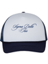 Cursive Sigma Delta Tau Navy Trucker Hat