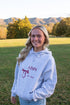 Safety Pin Bow Hoodie- Alpha Delta Pi