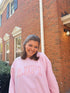 Pink Gingham Sweatshirt- Alpha Delta Pi