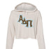 Slant Cheetah Alpha Delta Pi Cropped Hoodie