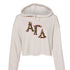 Slant Cheetah Alpha Gamma Delta Cropped Hoodie