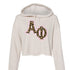 Slant Cheetah Alpha Phi Cropped Hoodie