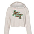 Slant Cheetah Alpha Sigma Tau Cropped Hoodie