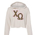 Slant Cheetah Chi Omega Cropped Hoodie