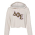 Slant Cheetah Delta Phi Epsilon Cropped Hoodie