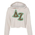 Slant Cheetah Delta Zeta Cropped Hoodie