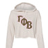Slant Cheetah Gamma Phi Beta Cropped Hoodie