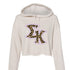 Slant Cheetah Sigma Kappa Cropped Hoodie
