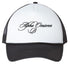 Cursive Alpha Omicron Pi Black Trucker Hat