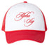 Cursive Alpha Sigma Alpha Red Trucker Hat