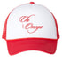 Cursive Chi Omega Red Trucker Hat