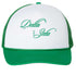Cursive Delta Zeta Green Trucker Hat