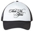 Cursive Theta Phi Alpha Black Trucker Hat