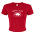 Double Heart Crop Tee- Alpha Chi Omega