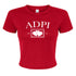 Double Heart Crop Tee- Alpha Delta Pi