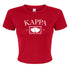 Double Heart Crop Tee- Kappa Kappa Gamma