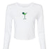 Clover Cocktail Crop Long Sleeve Tee