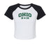 Ohio Varsity Raglan Crop Tee
