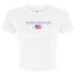 Gingham Flag Crop Tee- Alpha Delta Pi