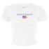 Gingham Flag Crop Tee - Alpha Omicron Pi