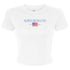 Gingham Flag Crop Tee - Alpha Sigma Tau