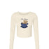 Fall Coffee Cropped Long Sleeve- Chi Omega